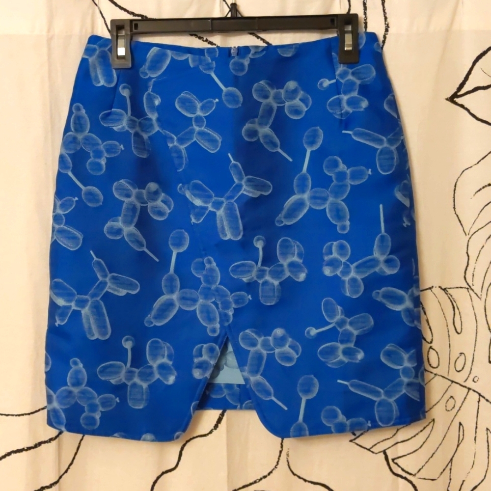 Balloon Dog Printed Mini Skirt